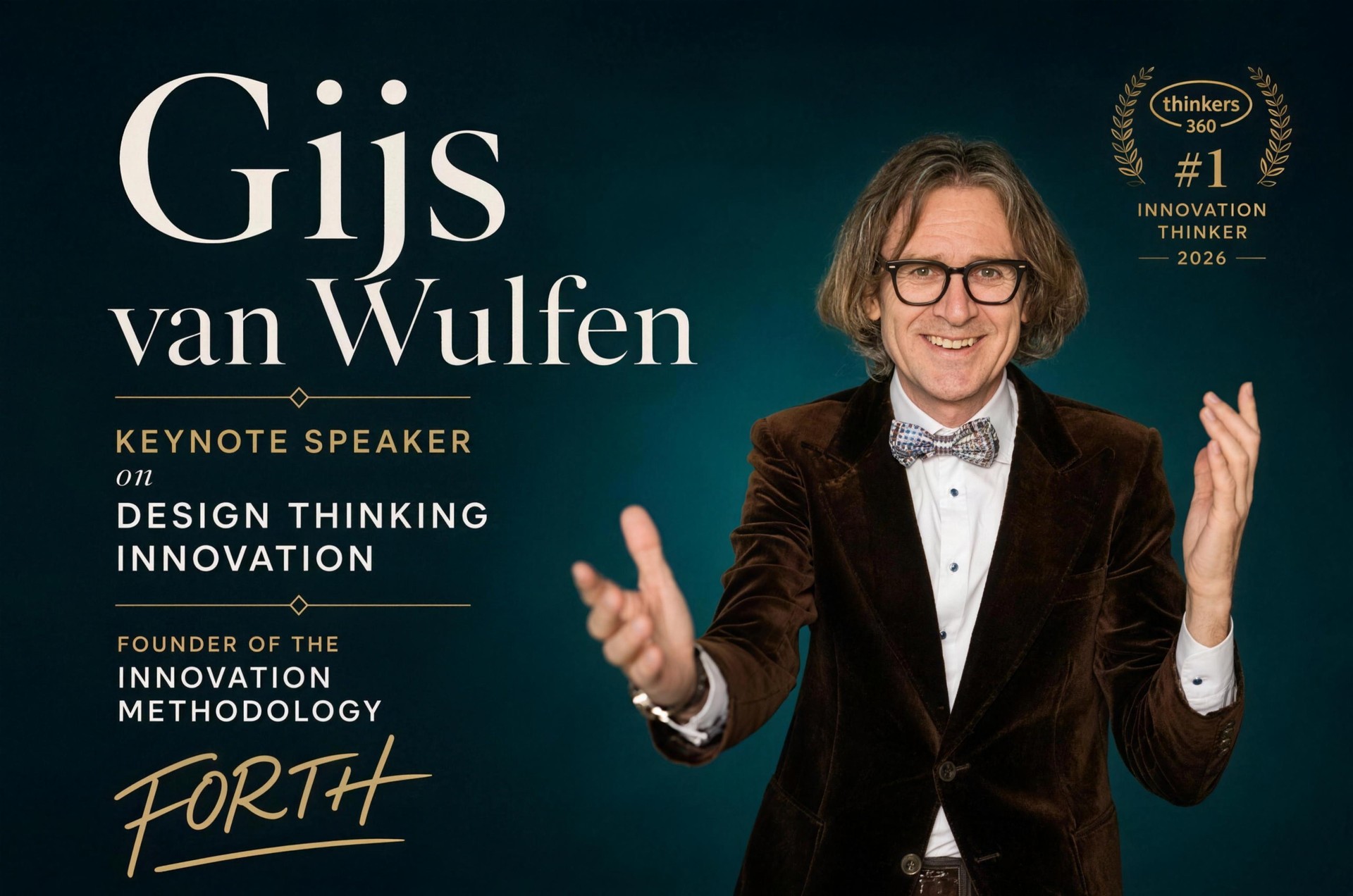 Gijs van Wulfen, keynote speaker on design thinking and innovation, founder of the FORTH innovation method